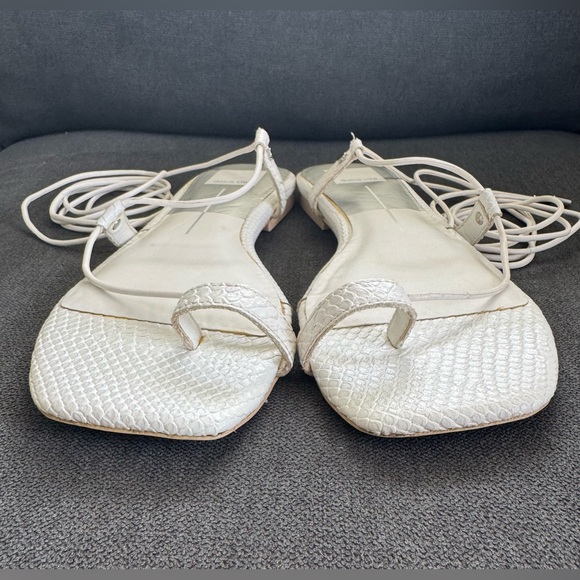Dolce‎ Vita Dash white leather lace up sandals size 8 - Picture 4 of 7